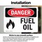 Signmission Fuel Oil, 5 in W x Rectangle, Vinyl Decal OS-2PACK-DS-D-35-L-2019 - alternate 2